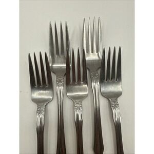 Lot of 2 Saladmaster 6.75" Forks & 5 Saladmaster 7.25" Forks Stainless Japan